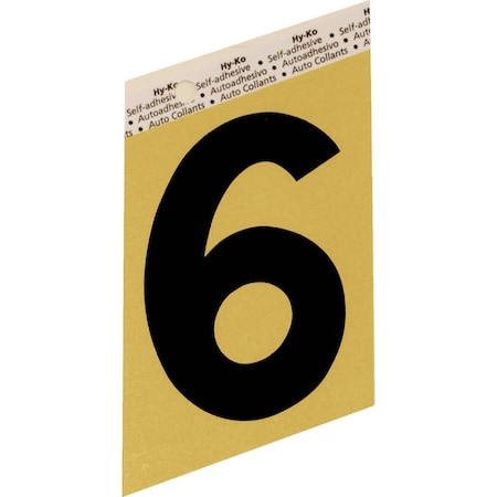 Hy-Ko Aluminum 3-1/2 In. Non-Reflective Adhesive Number Six GG-25/6